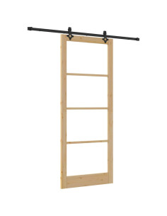 Porta scorrevole ORKDAL Naturale e Nero 93 x 232 cm 2