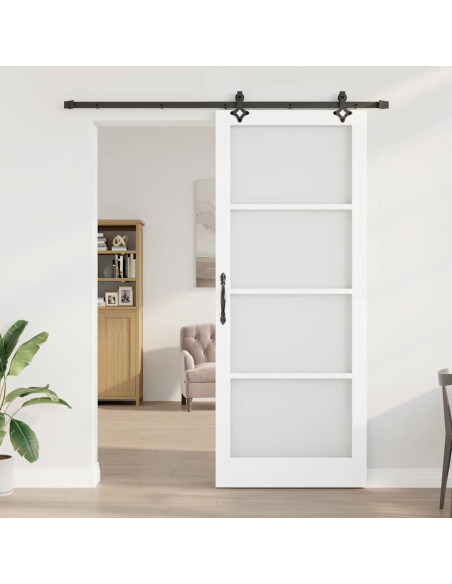 Porta scorrevole ORKDAL Bianco e Nero 93 x 232 cm