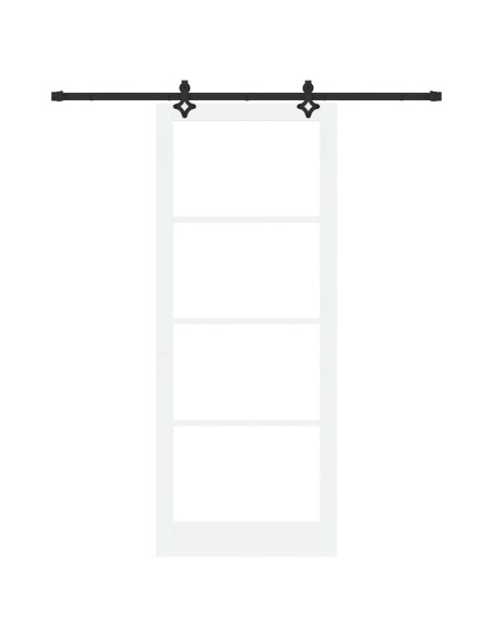 Porta scorrevole ORKDAL Bianco e Nero 93 x 232 cm