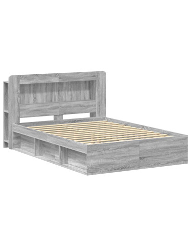Telaio del letto con storage Sonoma grigio 160 x 200 cm