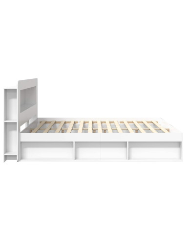 Telaio del letto con storage con testiera Bianco 180 x 200 cm
