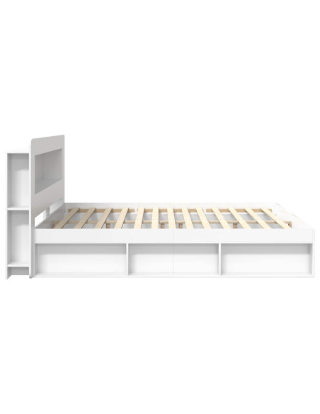 Telaio del letto con storage con testiera Bianco 180 x 200 cm