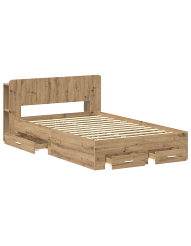 Telaio del letto con storage Rovere Artigianale 120 x 190 cm