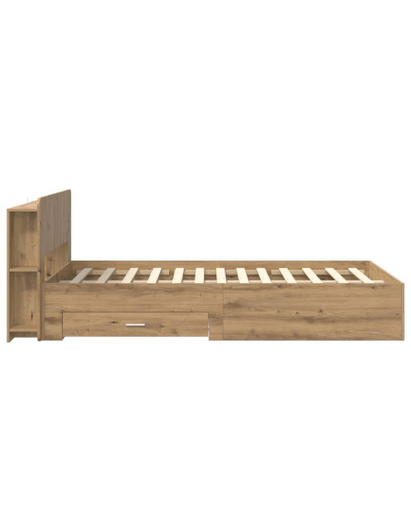 Telaio del letto con storage Rovere Artigianale 120 x 190 cm