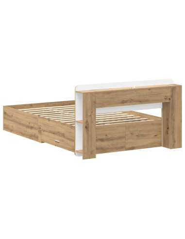 Telaio del letto con storage Rovere Artigianale 120 x 190 cm