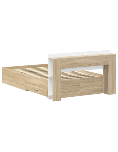 Telaio del letto con storage Rovere Sonoma 120 x 200 cm