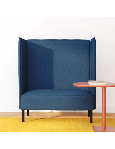 Divano alto 101cm Blu Tessuto