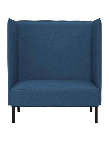 Divano alto 101cm Blu Tessuto