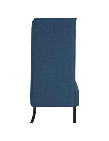 Divano alto 101cm Blu Tessuto
