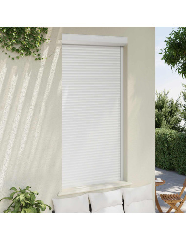 Persiana a rullo Bianco 110 x 220 cm Alluminio e poliuretano