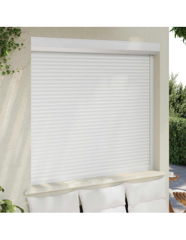 Persiana a rullo Bianco 160 x 150 cm Alluminio e poliuretano