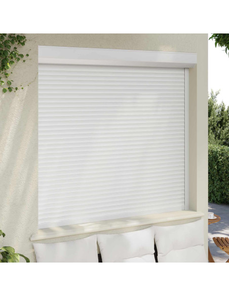Persiana a rullo Bianco 160 x 150 cm Alluminio e poliuretano