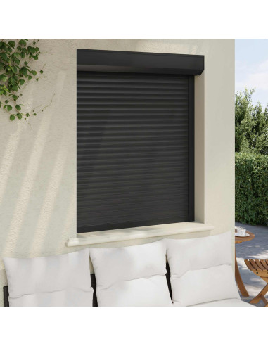 Persiana a rullo Antracite 100 x 120 cm Alluminio e poliuretano