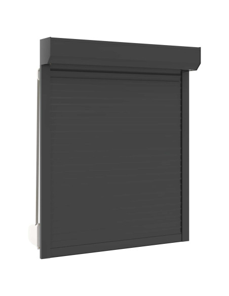 Persiana a rullo Antracite 100 x 130 cm Alluminio e poliuretano