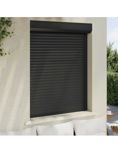 Persiana a rullo Antracite 100 x 130 cm Alluminio e poliuretano