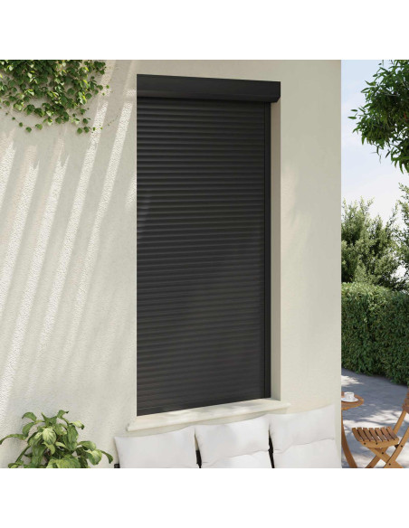 Persiana a rullo Antracite 110 x 220 cm Alluminio e poliuretano