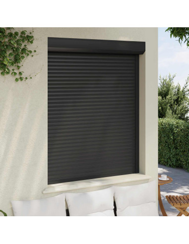 Persiana a rullo Antracite 120 x 150 cm Alluminio e poliuretano