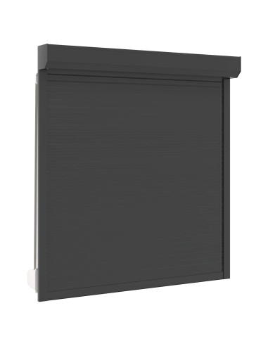 Persiana a rullo Antracite 140 x 150 cm Alluminio e poliuretano