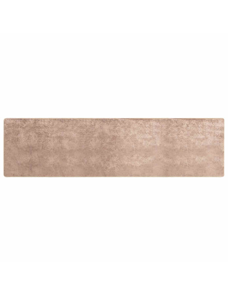 Runner Tappeto MARSA Sabbia 80 x 300 cm Poliestere e PVC