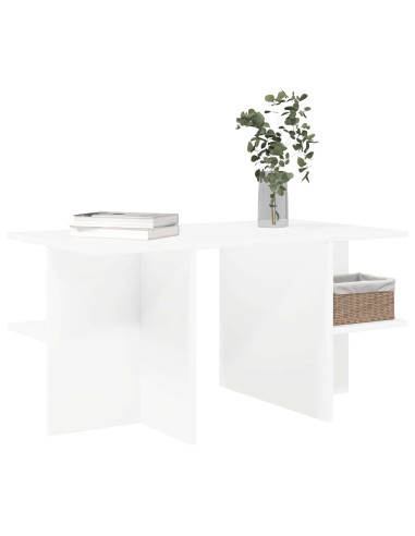 Tavolino da salotto Bianco 87 x 50 x 45 cm Legno ingegnerizzato