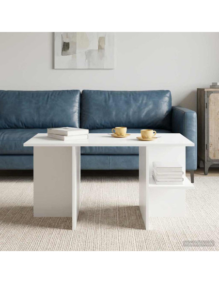 Tavolino da salotto Bianco 87 x 50 x 45 cm Legno ingegnerizzato