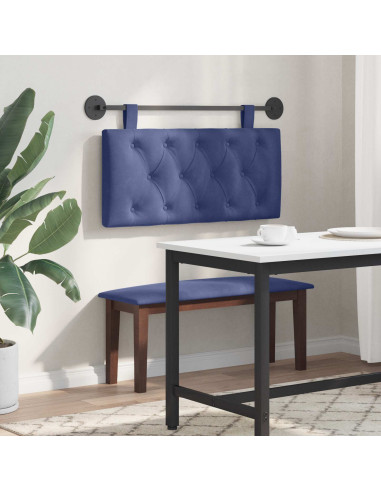 Testata appesa Blu Polizia 100 x 55 x 7 cm Velluto