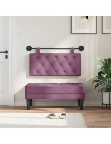 Testata appesa Montaggio a parete Viola 100 x 55 x 7 cm Velluto