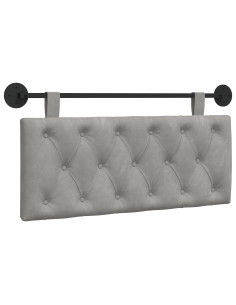 Testata appesa Grigio chiaro 110 x 55 x 7 cm Velluto 2