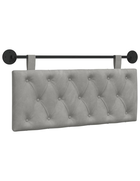 Testata appesa Grigio chiaro 110 x 55 x 7 cm Velluto