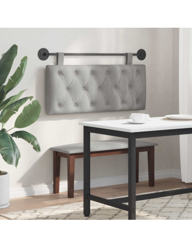 Testata appesa Grigio chiaro 110 x 55 x 7 cm Velluto