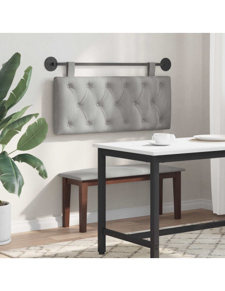 Testata appesa Grigio chiaro 110 x 55 x 7 cm Velluto