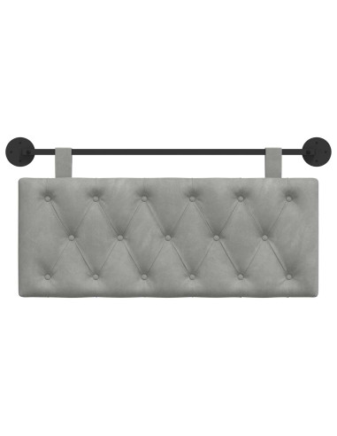 Testata appesa Grigio chiaro 110 x 55 x 7 cm Velluto