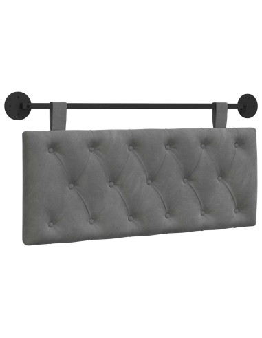 Testata appesa Grigio scuro 110 x 55 x 7 cm Velluto
