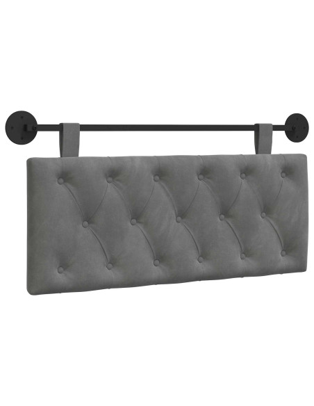 Testata appesa Grigio scuro 110 x 55 x 7 cm Velluto
