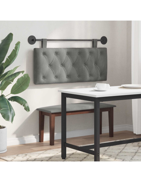 Testata appesa Grigio scuro 110 x 55 x 7 cm Velluto