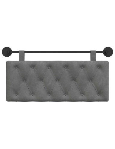 Testata appesa Grigio scuro 110 x 55 x 7 cm Velluto
