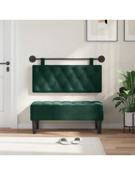 Testata appesa Verde Scuro 110 x 55 x 7 cm Velluto