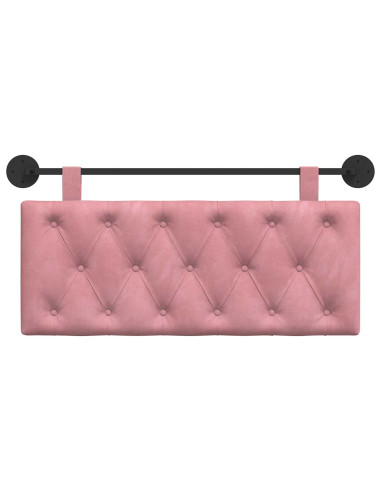 Testata appesa Montaggio a parete Rosa 110 x 55 x 7 cm Velluto