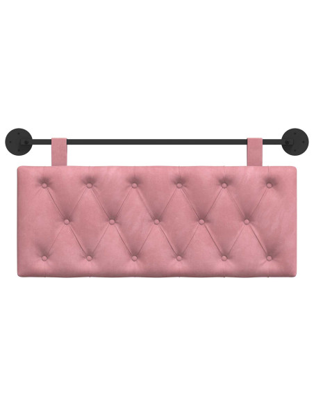 Testata appesa Montaggio a parete Rosa 110 x 55 x 7 cm Velluto