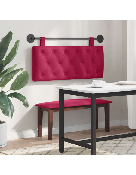 Testata appesa Rosso Vino 110 x 55 x 7 cm Velluto