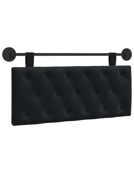 Testata appesa Montaggio a parete Nero 110 x 55 x 7 cm Velluto