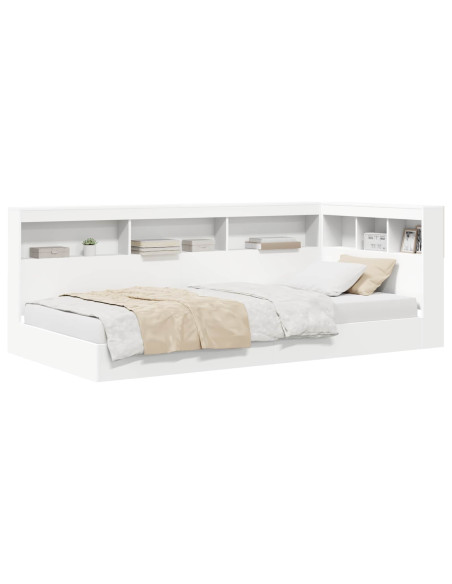 Letto Libreria Bianco 90 x 190 cm Legno multistrato