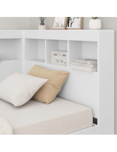 Letto Libreria Bianco 90 x 190 cm Legno multistrato