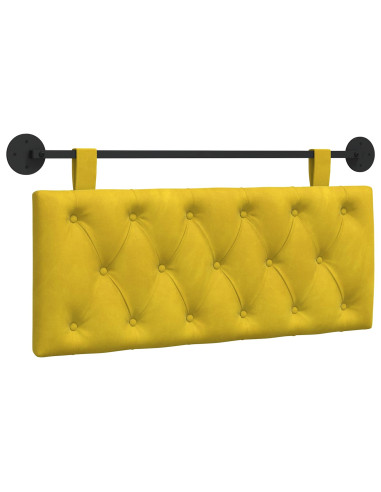 Testata appesa Giallo 110 x 55 x 7 cm Velluto