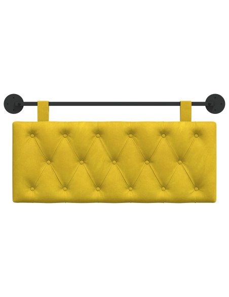 Testata appesa Giallo 110 x 55 x 7 cm Velluto