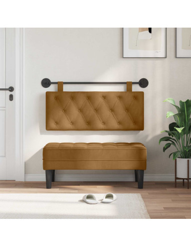 Testata appesa Marrone 110 x 55 x 7 cm Velluto