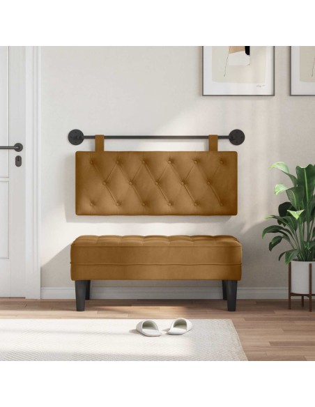 Testata appesa Marrone 110 x 55 x 7 cm Velluto