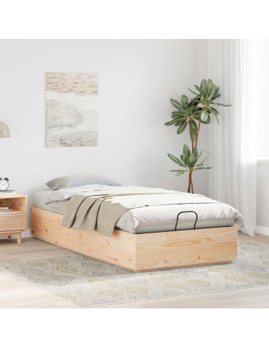 Letto ottomano Naturale 75 x 190 cm Legno di pino massiccio