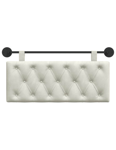 Testata appesa Montaggio a parete Crema 110 x 55 x 7 cm Velluto