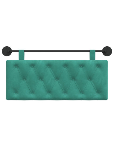 Testata appesa Turchese 110 x 55 x 7 cm Velluto